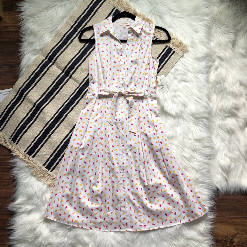 popsicle dress maison jules xs shirt dress new